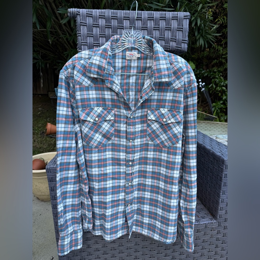 Faherty Men's Multicolor Plaid Button Down Shirt